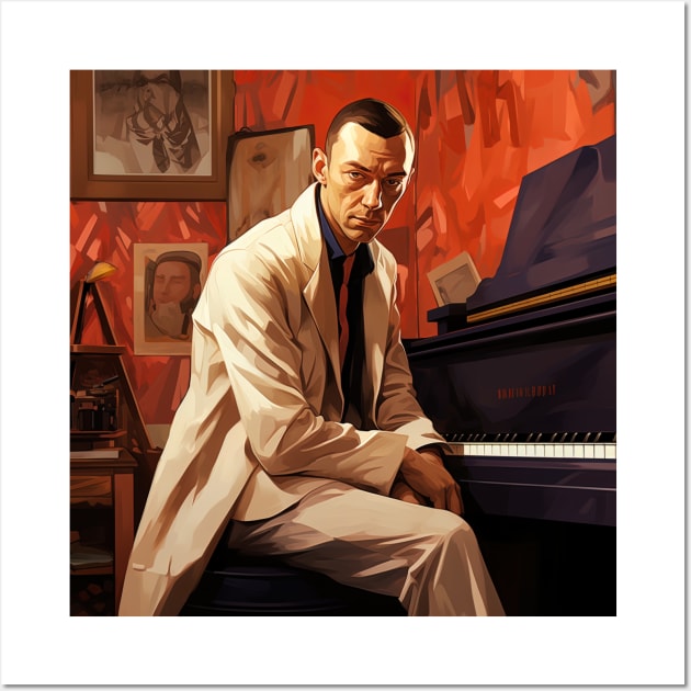 Sergei Rachmaninoff Wall Art by ComicsFactory